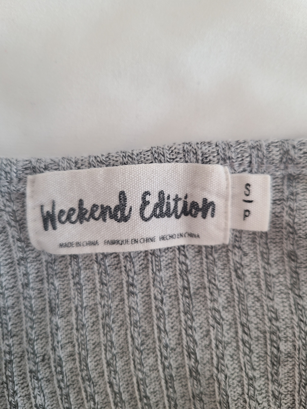 Weekend Edition Grey Ribbed Crop Top - Picture 3 of 3